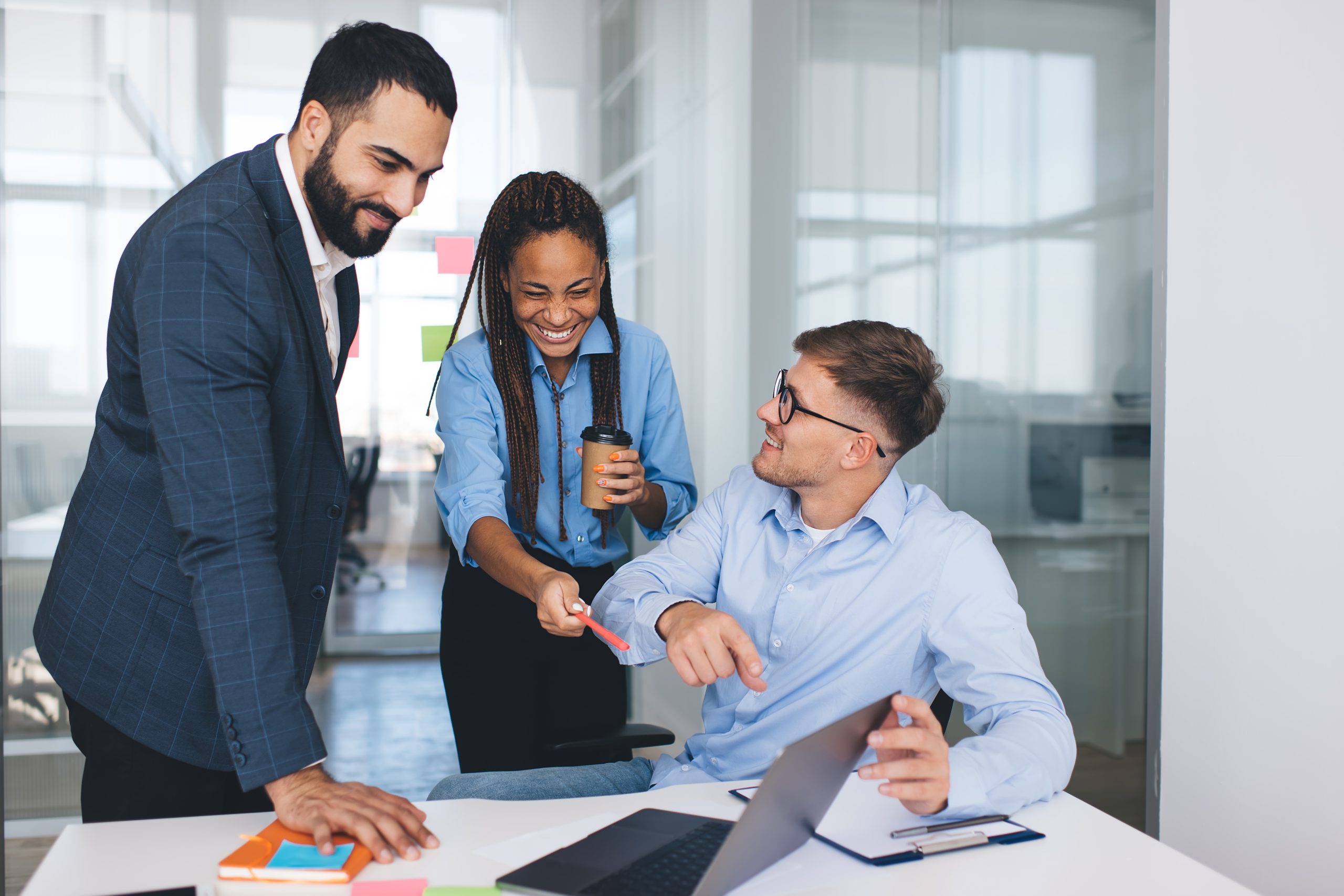 group of happy managers discussing marketing plan 2023 11 27 05 29 00 utc